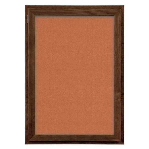 Outdoor Enclosed Combo Board, 72"x36", Black Frame/White Porc & Burgundy